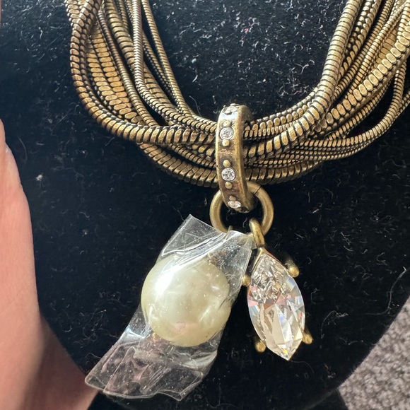 New Silpada KR brass and crystal necklace - Picture 2 of 4